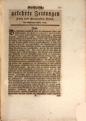 Gothaische gelehrte Zeitungen Mittwoch 18. März 1778