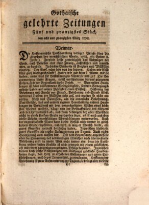 Gothaische gelehrte Zeitungen Samstag 28. März 1778