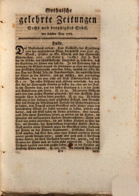 Gothaische gelehrte Zeitungen Mittwoch 6. Mai 1778