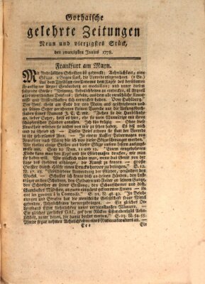 Gothaische gelehrte Zeitungen Samstag 20. Juni 1778