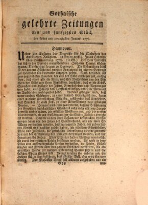 Gothaische gelehrte Zeitungen Samstag 27. Juni 1778