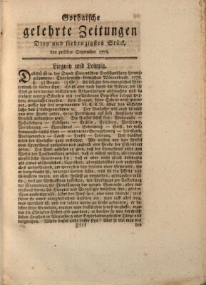 Gothaische gelehrte Zeitungen Samstag 12. September 1778