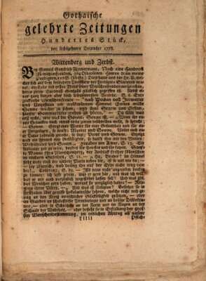 Gothaische gelehrte Zeitungen Mittwoch 16. Dezember 1778