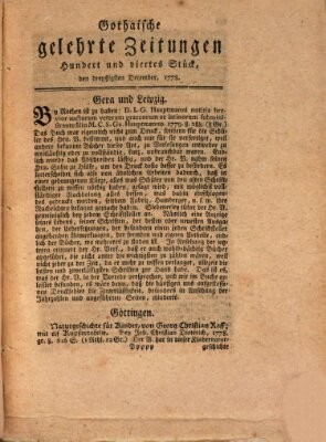 Gothaische gelehrte Zeitungen Mittwoch 30. Dezember 1778