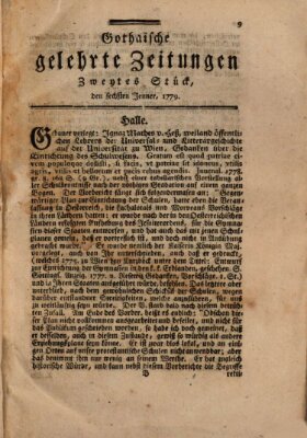 Gothaische gelehrte Zeitungen Mittwoch 6. Januar 1779