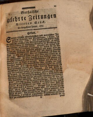 Gothaische gelehrte Zeitungen Mittwoch 13. Januar 1779