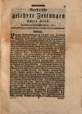 Gothaische gelehrte Zeitungen Mittwoch 27. Januar 1779