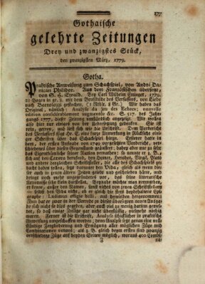 Gothaische gelehrte Zeitungen Samstag 20. März 1779