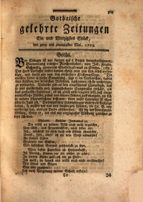 Gothaische gelehrte Zeitungen Samstag 22. Mai 1779