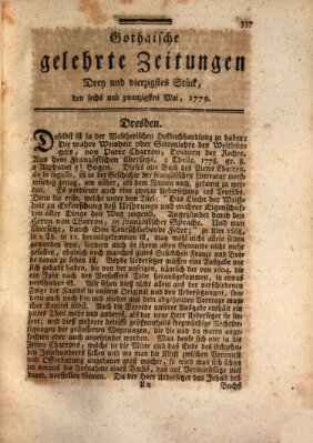 Gothaische gelehrte Zeitungen Mittwoch 26. Mai 1779