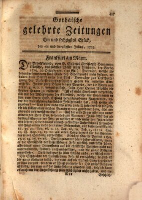 Gothaische gelehrte Zeitungen Samstag 31. Juli 1779