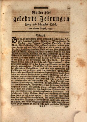 Gothaische gelehrte Zeitungen Mittwoch 4. August 1779