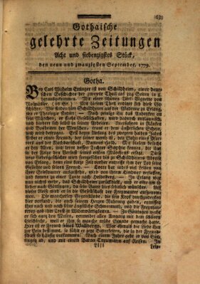 Gothaische gelehrte Zeitungen Mittwoch 29. September 1779