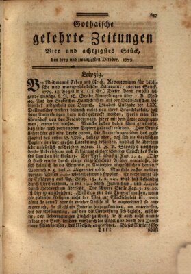 Gothaische gelehrte Zeitungen Samstag 23. Oktober 1779