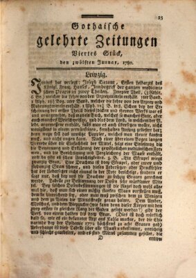 Gothaische gelehrte Zeitungen Mittwoch 12. Januar 1780