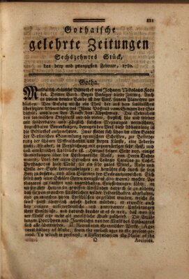 Gothaische gelehrte Zeitungen Mittwoch 23. Februar 1780