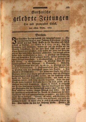 Gothaische gelehrte Zeitungen Samstag 11. März 1780