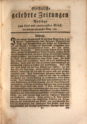 Gothaische gelehrte Zeitungen Samstag 25. März 1780