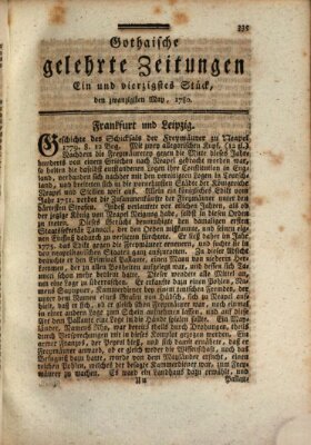 Gothaische gelehrte Zeitungen Samstag 20. Mai 1780