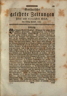 Gothaische gelehrte Zeitungen Samstag 3. Juni 1780