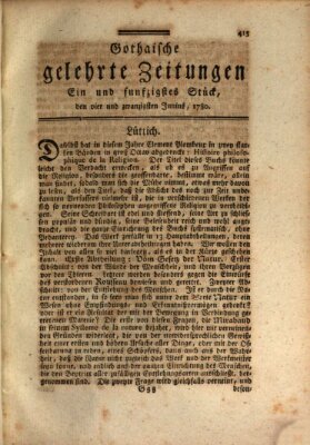 Gothaische gelehrte Zeitungen Samstag 24. Juni 1780