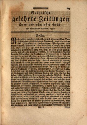 Gothaische gelehrte Zeitungen Samstag 14. Oktober 1780