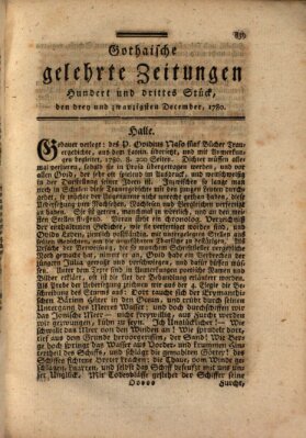 Gothaische gelehrte Zeitungen Samstag 23. Dezember 1780