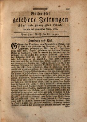 Gothaische gelehrte Zeitungen Mittwoch 28. März 1781