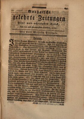 Gothaische gelehrte Zeitungen Mittwoch 24. Oktober 1781