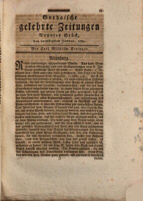 Gothaische gelehrte Zeitungen Mittwoch 30. Januar 1782