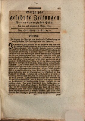 Gothaische gelehrte Zeitungen Samstag 23. März 1782