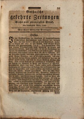 Gothaische gelehrte Zeitungen Samstag 30. März 1782