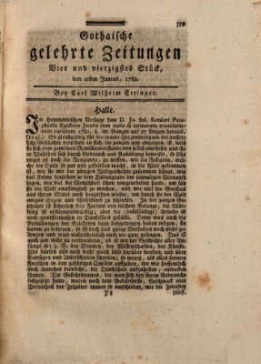 Gothaische gelehrte Zeitungen Samstag 1. Juni 1782