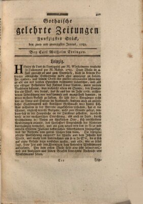 Gothaische gelehrte Zeitungen Samstag 22. Juni 1782