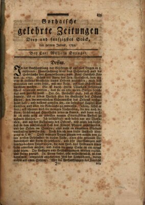 Gothaische gelehrte Zeitungen Mittwoch 3. Juli 1782