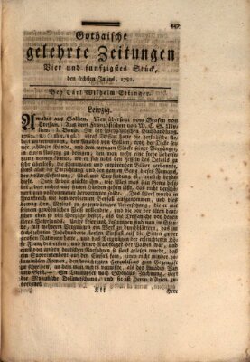 Gothaische gelehrte Zeitungen Samstag 6. Juli 1782