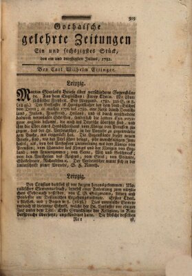 Gothaische gelehrte Zeitungen Mittwoch 31. Juli 1782