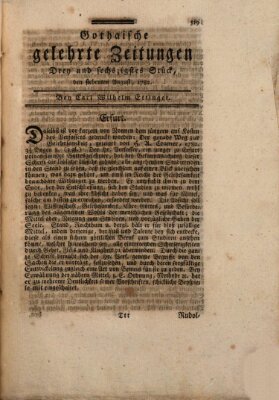 Gothaische gelehrte Zeitungen Mittwoch 7. August 1782