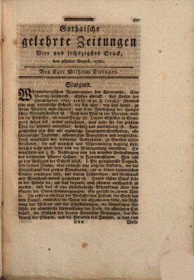 Gothaische gelehrte Zeitungen Samstag 10. August 1782