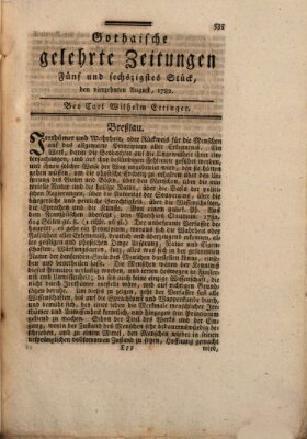 Gothaische gelehrte Zeitungen Mittwoch 14. August 1782