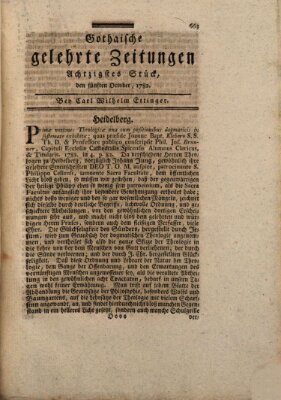 Gothaische gelehrte Zeitungen Samstag 5. Oktober 1782