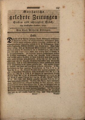 Gothaische gelehrte Zeitungen Mittwoch 30. Oktober 1782