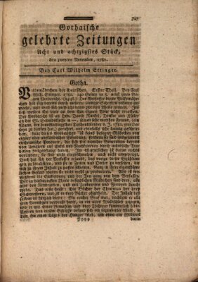 Gothaische gelehrte Zeitungen Samstag 2. November 1782