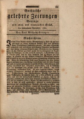 Gothaische gelehrte Zeitungen Samstag 16. November 1782