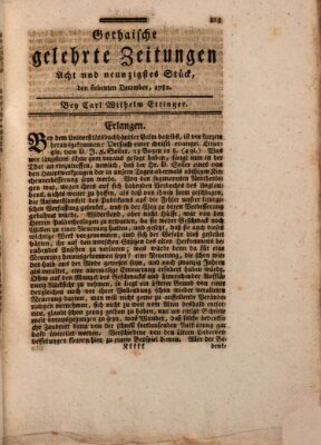 Gothaische gelehrte Zeitungen Samstag 7. Dezember 1782