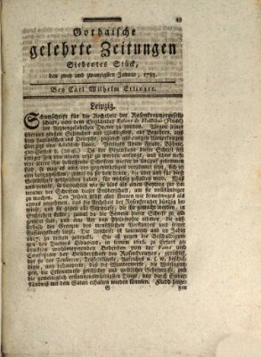 Gothaische gelehrte Zeitungen Mittwoch 22. Januar 1783