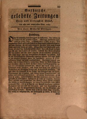 Gothaische gelehrte Zeitungen Mittwoch 28. Mai 1783