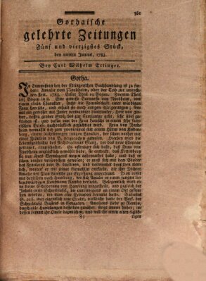 Gothaische gelehrte Zeitungen Mittwoch 4. Juni 1783