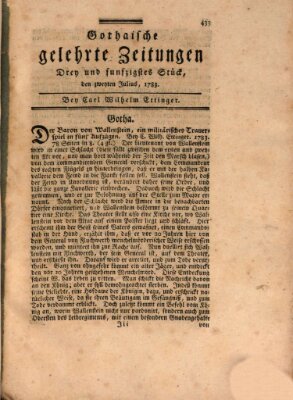 Gothaische gelehrte Zeitungen Mittwoch 2. Juli 1783