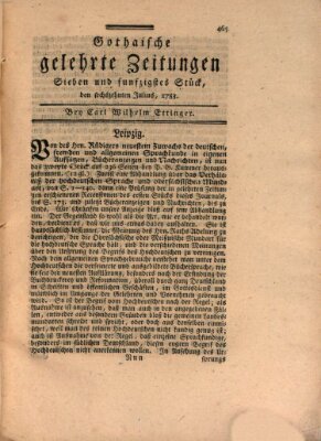 Gothaische gelehrte Zeitungen Mittwoch 16. Juli 1783